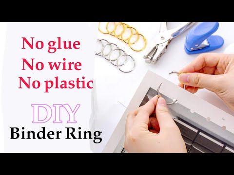 how to make binder ring at home without glue & wire | diy binder ring