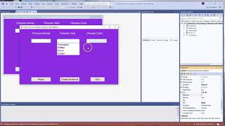 Visual C# 6.2: ComboBox- Creating a Sentence