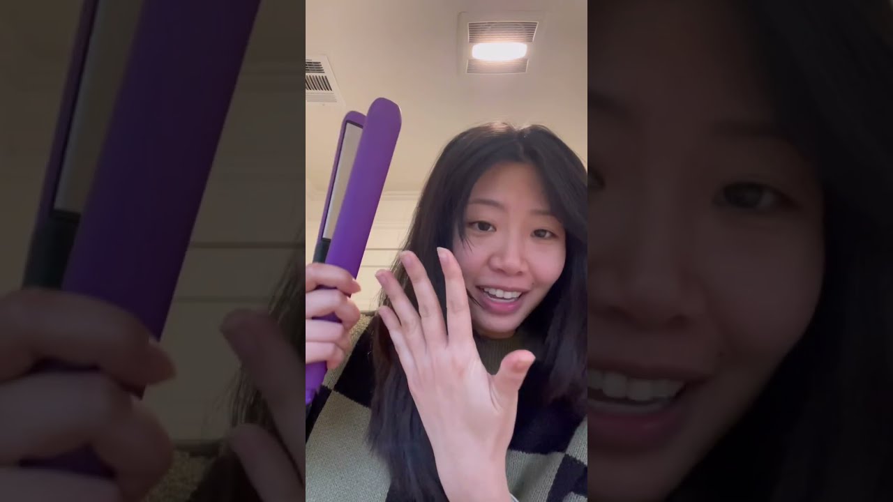 Styling Curtain Bangs With A Straightener In 20 Sec 
