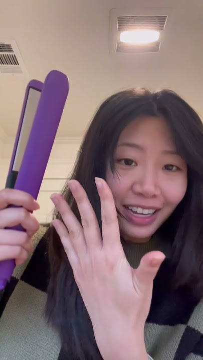 styling curtain bangs with a straightener! (in 20 sec)