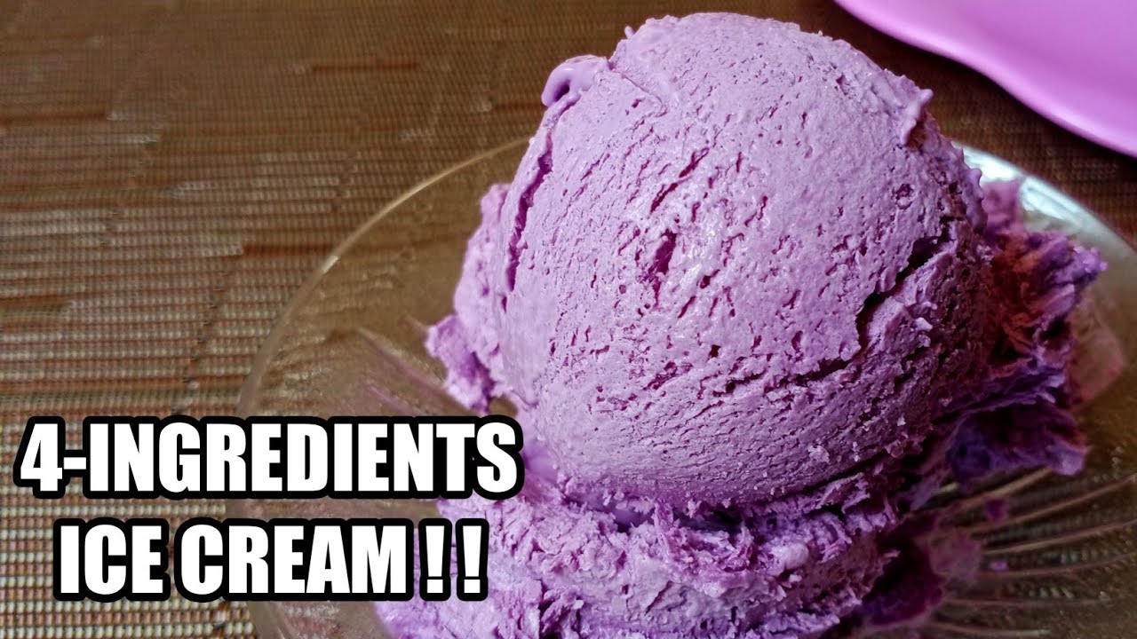 CLASSIC HOMEMADE UBE ICE CREAM | PURPLE YAM ICE CREAM E70