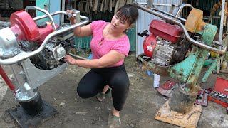 Repair Complete Restoration A Soil Compactor of Gasoline Engines Severely Damaged \ Blacksmith Girl