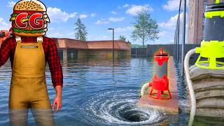 Draining a Flooded Store With SUPER Pumps! (DrainSim)