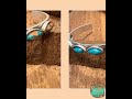 Navajo Style Turquoise Stone Bangle Bracelet Mixed Metals