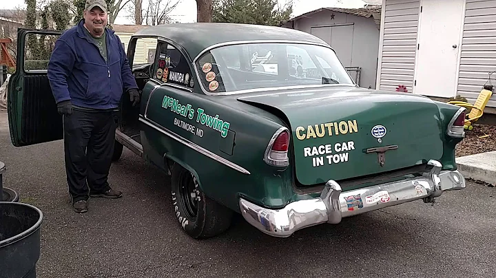 Freels racing 1955 Chevy gasser Irish hill-billy