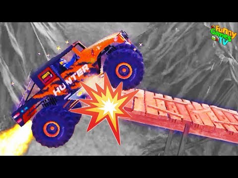 cartoon-game-the-incredible-machine-monsters-race-on-huge-machines-monster-truck-on-crazy-road