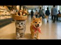 松茸ごはんのために頑張ったまめとまる｜Mame and Maru Work Hard for Matsutake Rice