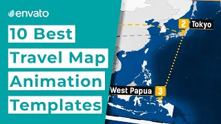 10 Best Travel Map Animation Templates screenshot 5