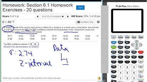 Dr  Swiersz Video Solving Section 6 1 Homework Exercises #15 and #16   20170703 2 Stats