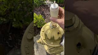 Adding oil to a mueller fire hydrant #mueller #hydrant #maintenance #firehydrant