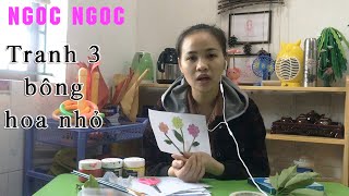 Cách làm bức tranh bông cánh tròn - NGOC NGOC