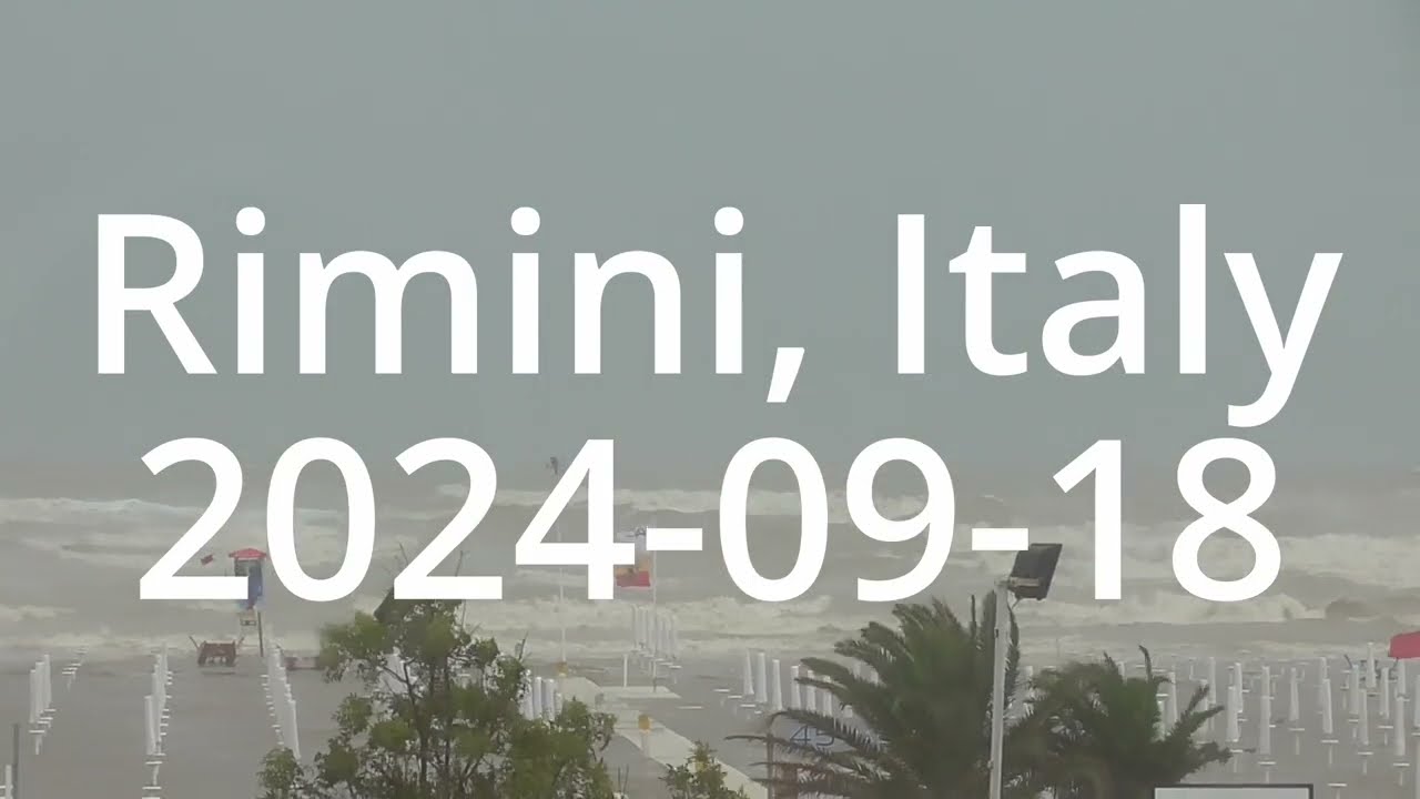 Rimini, in storm