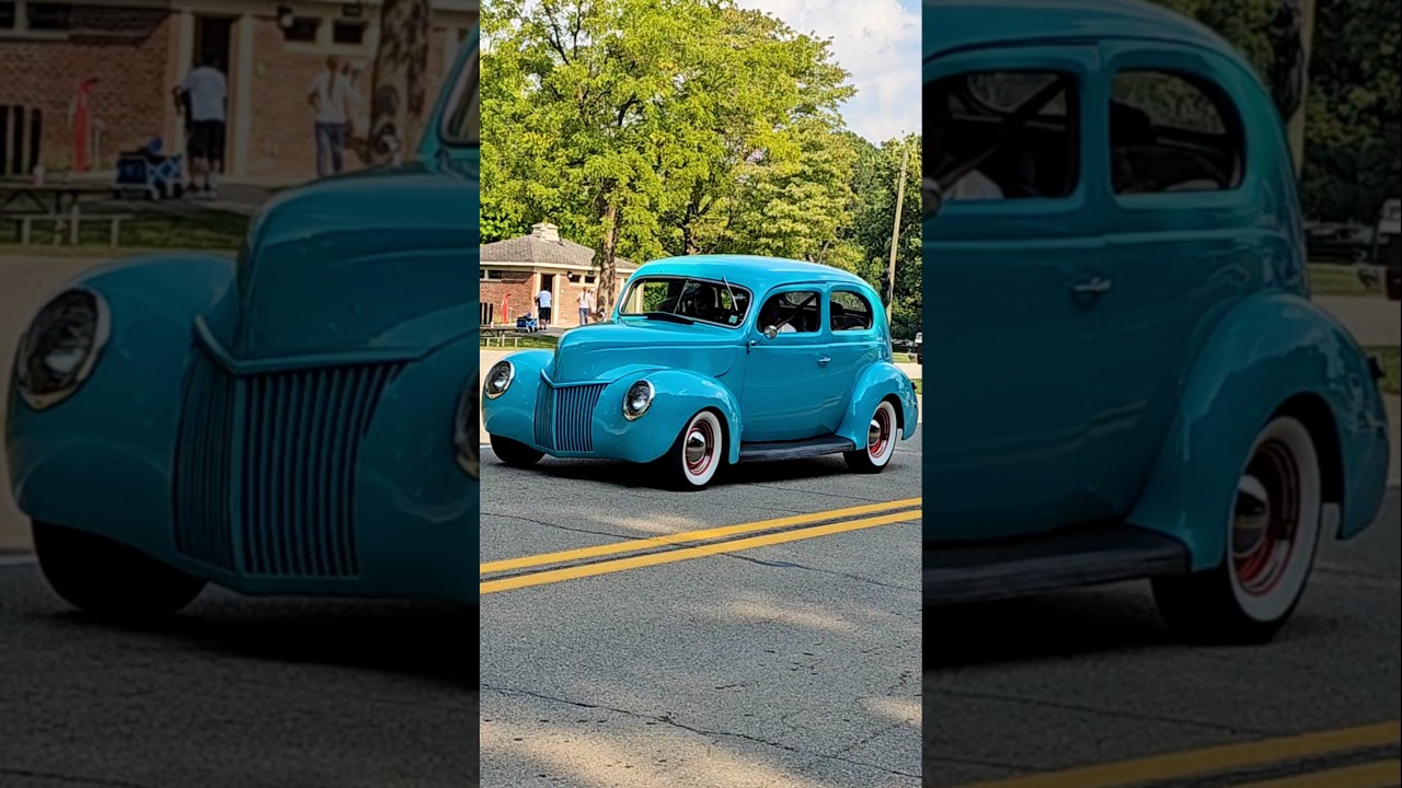 1939 Ford Deluxe Tudor Sedan Drive By Engine Sound Cruisin' Hines 2024