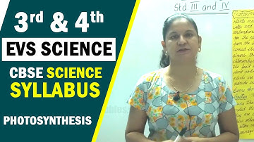 3rd & 4th EVS Science | CBSE Science Syllabus | Photosynthesis