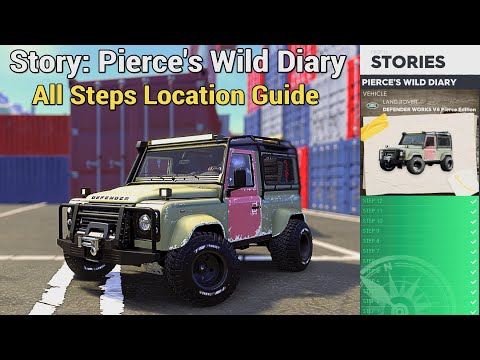 The Crew 2 Story Pierce's Wild Diary - All 12 Location Steps Guide & Defender Works V8 Pierce 