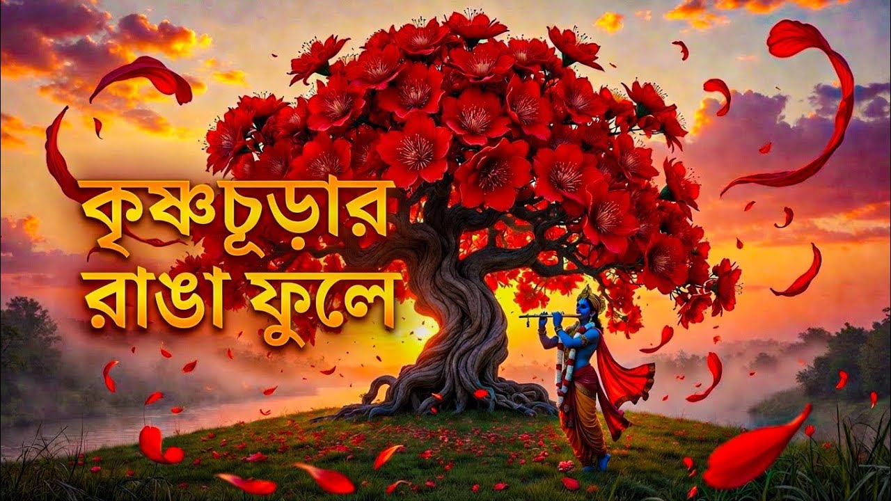 কৃষ্ণচূড়ার রাঙা ফুলে  | New Bangla Krishna Song 2026 #Krishna #Holi #NCMusicAiOfficial 