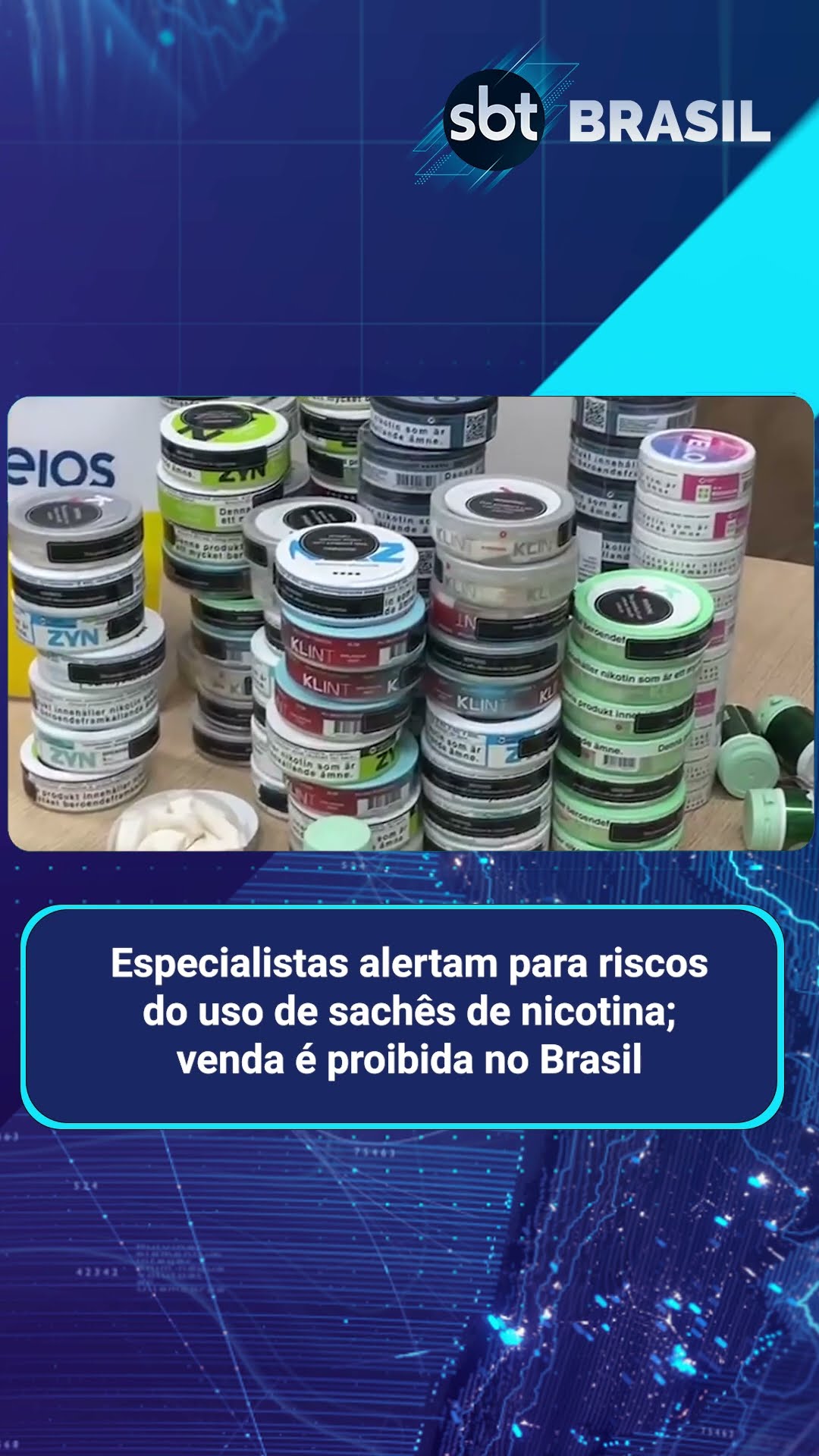 Venda de sachê de nicotina preocupa autoridades brasileiras | SBT Brasil (28/01/25)