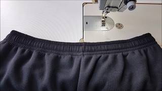 How to sew trouser belt. Gumiarka . Jak uszyć pasek z gumą w spodniach na gumiarce