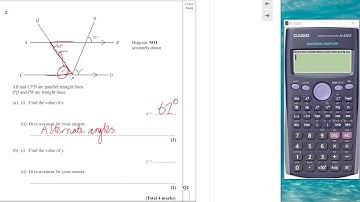 Angles on parallel lines   Edexcel IGCSE 3H June 2010 Q2