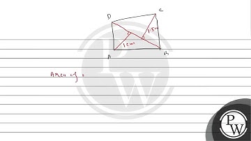 Area of quadrilateral \( \mathrm{ABCD} \) is \( 20 \mathrm{~cm}^{2} \) and perpendiculars on \( ...
