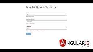 AngularJS Form Validation with Bootstrap