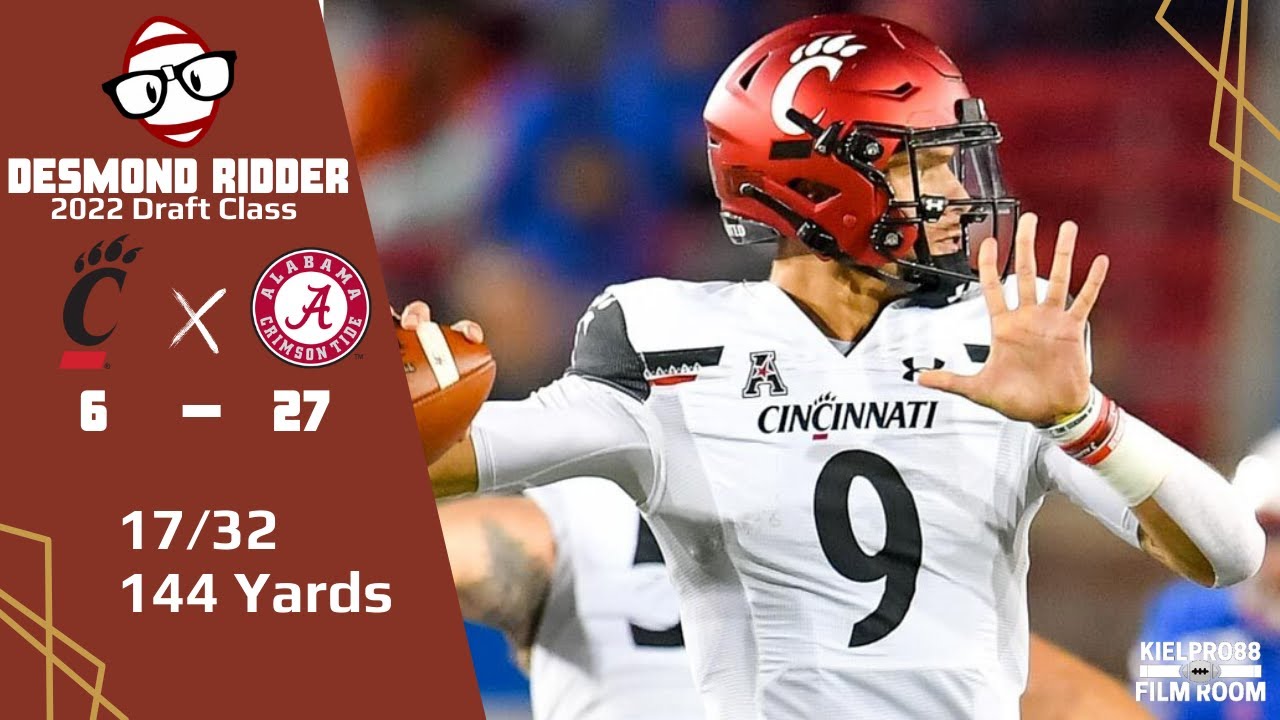 Desmond Ridder (Cincinnati QB) vs Alabama (2021) YouTube