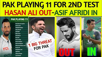 Pak Playing 11 For 2nd Test vs South Africa | Hasan Ali Out Asif Afridi in |1 Big Threat For Pak |