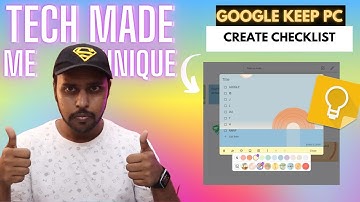 how create checklist in Google keep pc