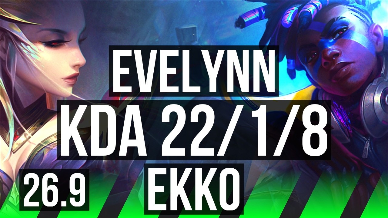 EVELYNN vs EKKO (JGL) | Good KDA: 22/1/8 | BR Challenger | 26.9