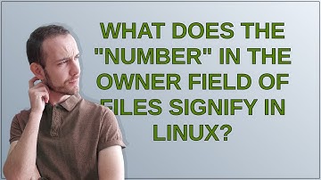 Unix: What does the "number" in the owner field of files signify in linux?