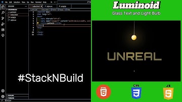 Luminoid Light Bulb Effect- using Html, Css and Javascript