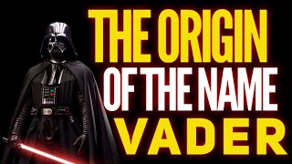 The Shocking Truth of how Lucas Got Vader's Name