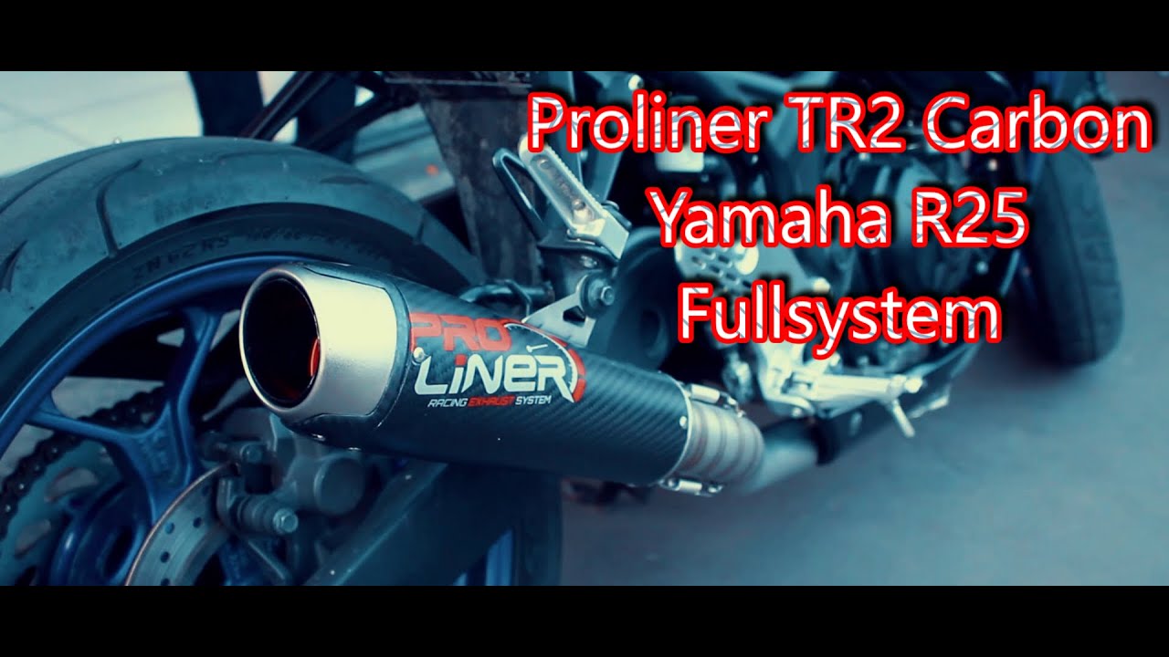 Knalpot Proliner TR2 Carbon Yamaha R25 Fullsystem - YouTube