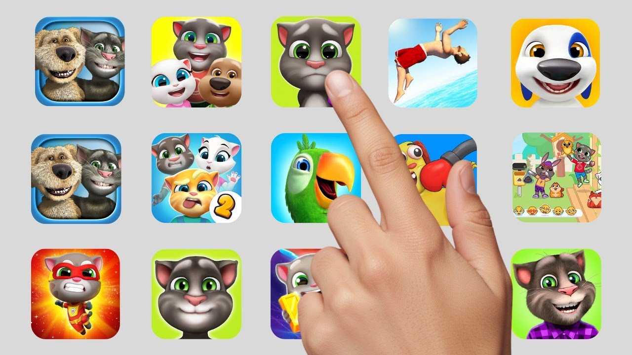 Talking Cat & Ben News, Talking Tom Friends, Annoying Uncle Punch, Talking Tom, Flip Diving 