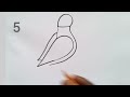 how to draw parrot drawing from 5 number easy step by step@Kids Drawing Talent