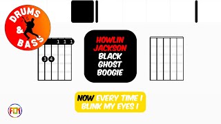 Howlin Jackson  Black Ghost Boogie  Bass U0026 Drums  Scrolling Guitar Chords U0026 S