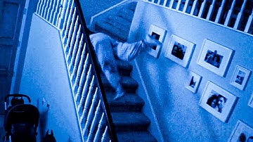 霊に引きずられて階段を下りる |パラノーマル・アクティビティ2 | 映画シーン