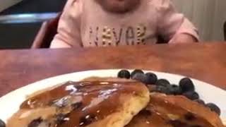 Baby Fiona Eyeing Pancakes | 9GAG it