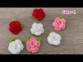 How To Crochet A Mini Rose In 5 MINUTES Easy And Fast Step By Step Easy Crochet Rose