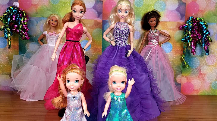 Elsa and Anna toddlers - dress up - Barbie