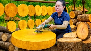Making Handicrafts: How to Make Giant Cutting Board from Rough Lumber to sell at the market