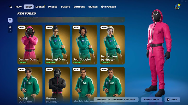 Fortnite's *NEW* ITEM SHOP RIGHT NOW! (SQUID GAMES)