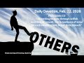 Daily Devotion, Feb  22, 2026 The Power of Humility: Unlocking True Greatness in Philippians 2:3