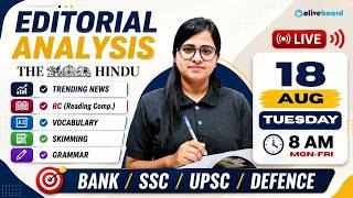 Bank & SSC Exams 2026 | The Hindu Editorial Analysis | RC + Vocabulary + Grammar | Oliveboard