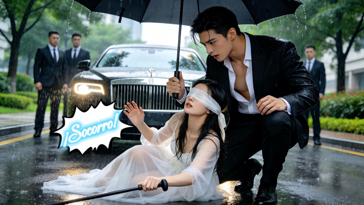 Ciega vendida a un villano. Huyendo, detiene el auto de un CEO… Él la acoge y la colma de amor.🤲🏻💐