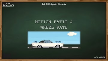 Motion Ratio and Wheel rate | Auto Aspects | Basic Vehicle Dynamics terms #1