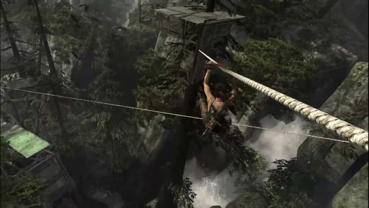 Tomb Raider 2013 | Gondola transport | Rope Slide
