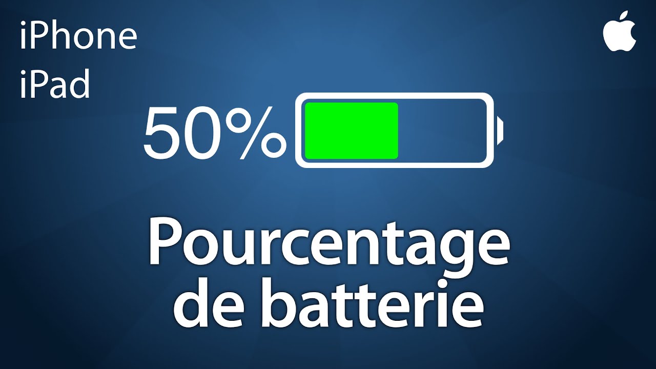 iPhone/iPad] Impossible d'afficher le pourcentage de batterie