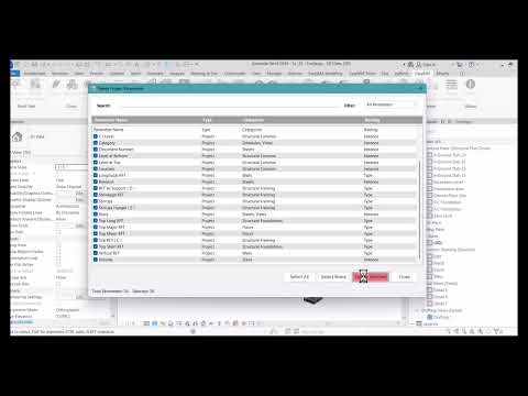Delete Project Parameters  |  EasyBIM Add-in