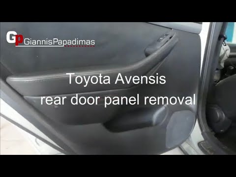 Toyota Avensis 2003-2009 rear door panel removal